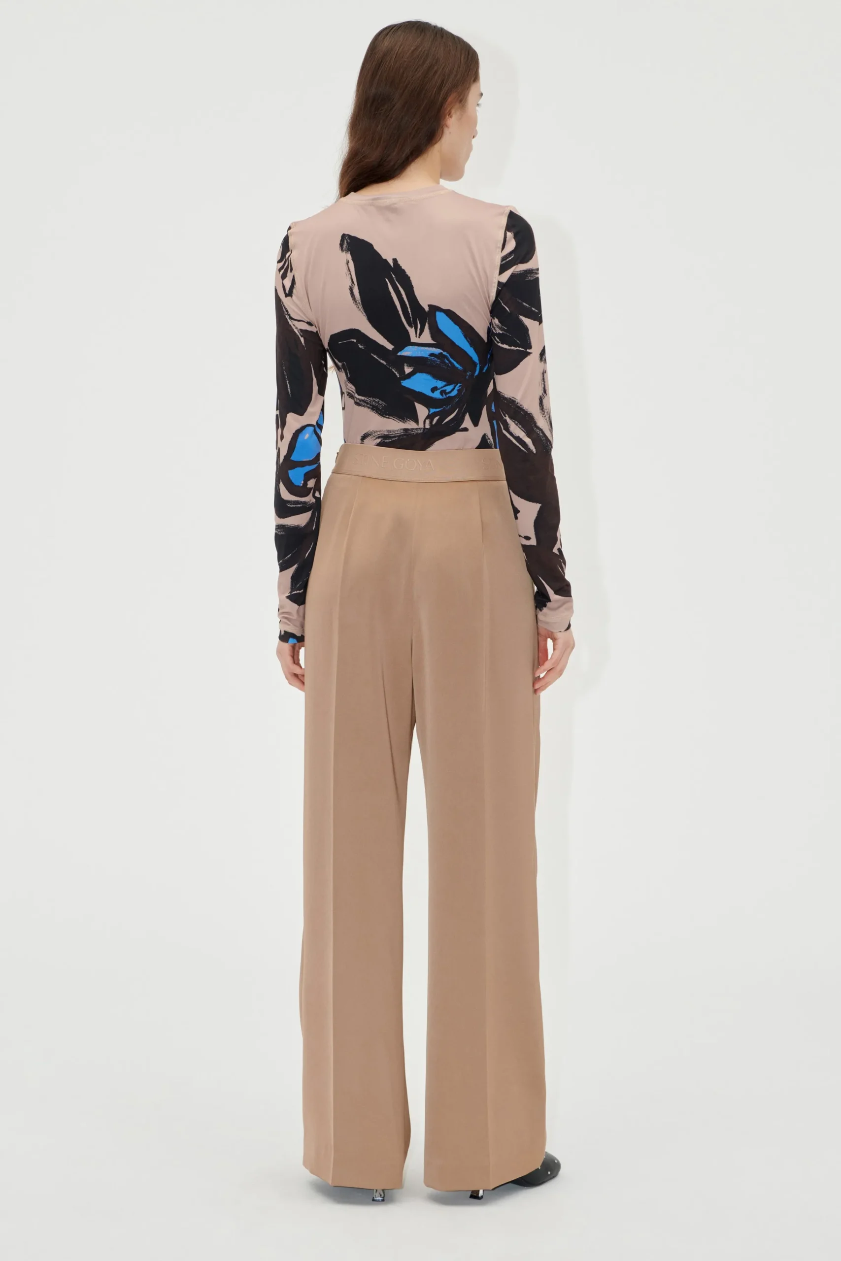 Wide Leg Long Pants - Tiger's Eye-STINE GOYA Sale